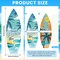 2 Pcs Summer Surfboard Yard Signs with Stakes 29.5 Inch Large Surfboard Lawn Decorations Summer Tropical Bar Outdoor Surfboard Sign for Swimming Pool Hawaii Surfing Party Supplies